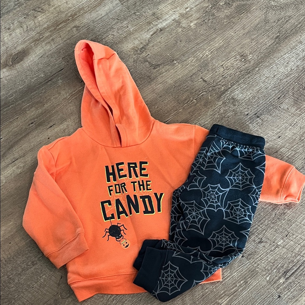 Carter's Orange Hoodie with Fun Print